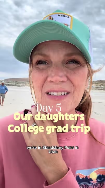 Jill and her youngest daughter celebrating a graduation trip before her daughter moves home for graduate school.