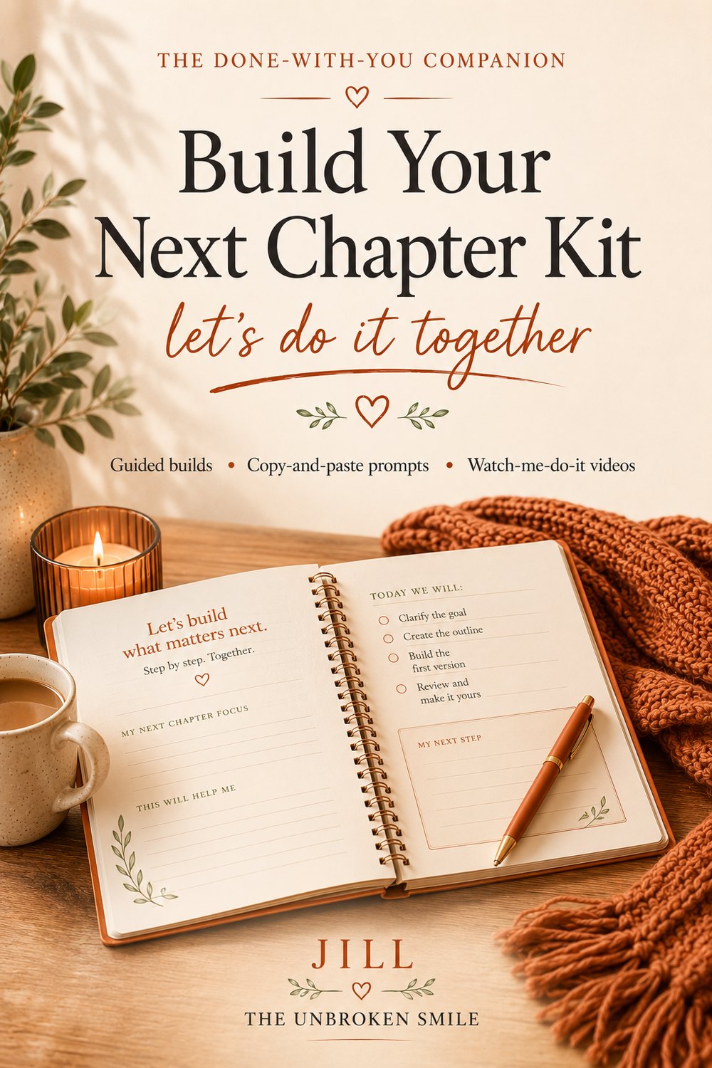 Build Your Next Chapter Kit, the done-with-you AI companion, cover
