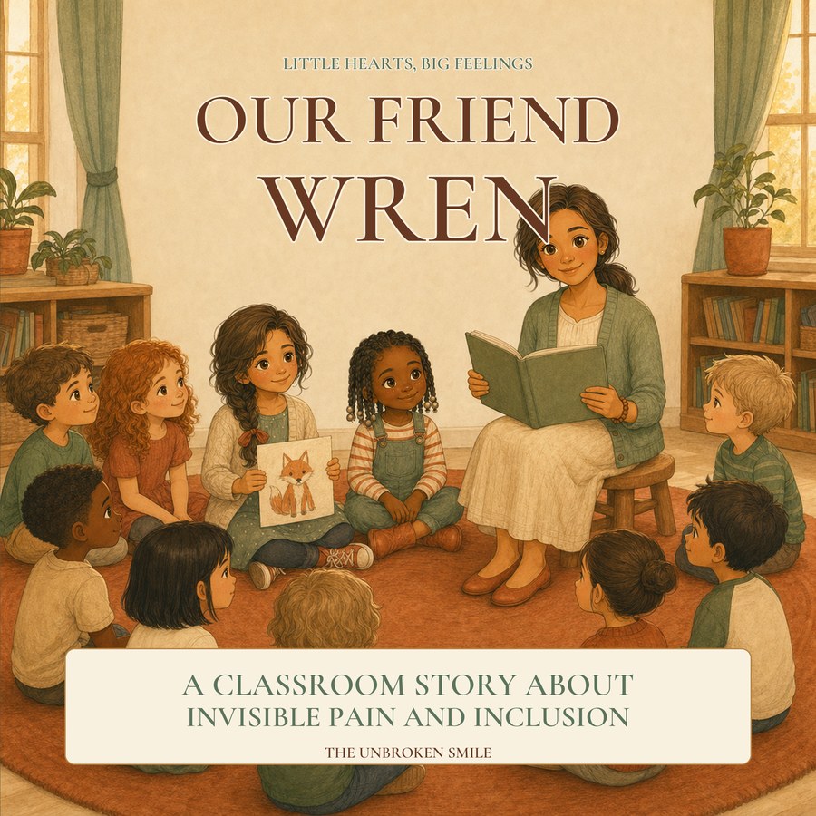 Our Friend Wren, a classroom story about invisible pain and inclusion, Book 7 of the Little Hearts Big Feelings series by The Unbroken Smile