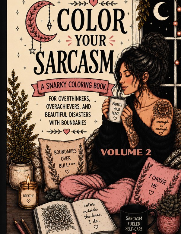 Color Your Sarcasm Volume Two coloring book cover