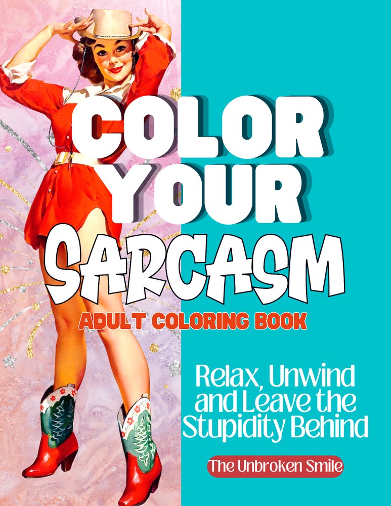 Color Your Sarcasm coloring book cover