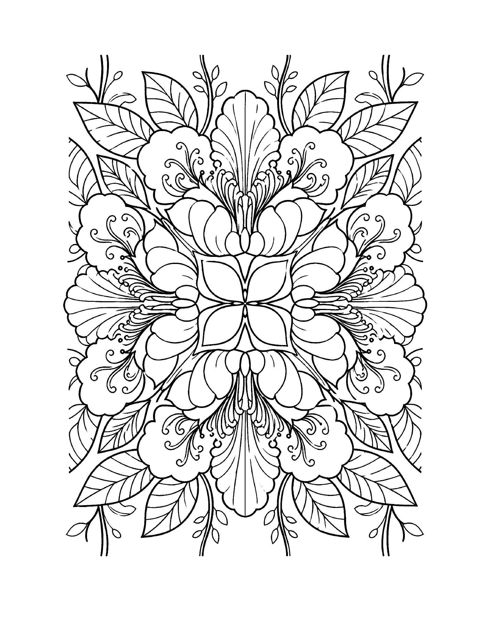 A real coloring page from Color Your Fibromyalgia