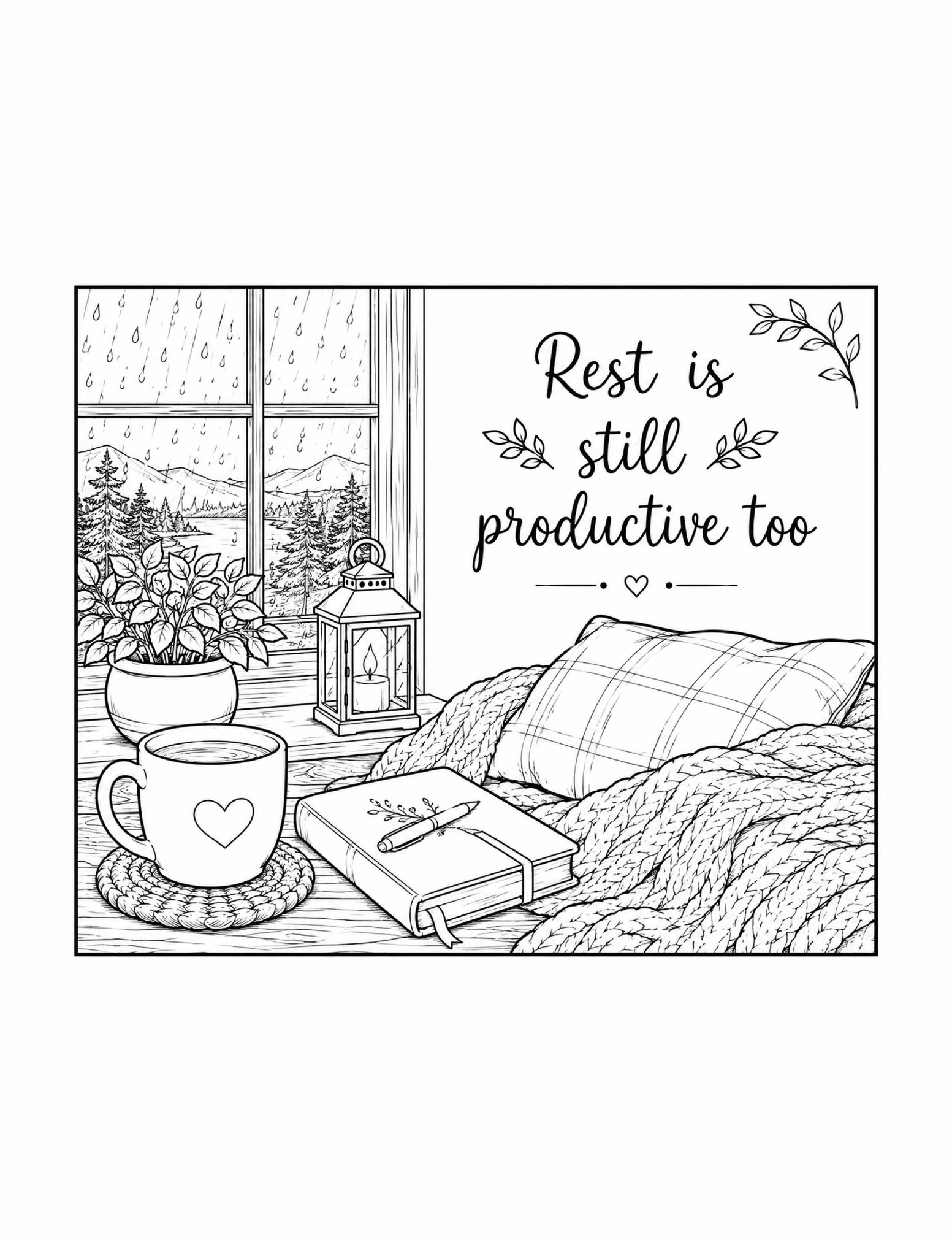 A second real gentle coloring page from Color Your CRPS, Volume Two